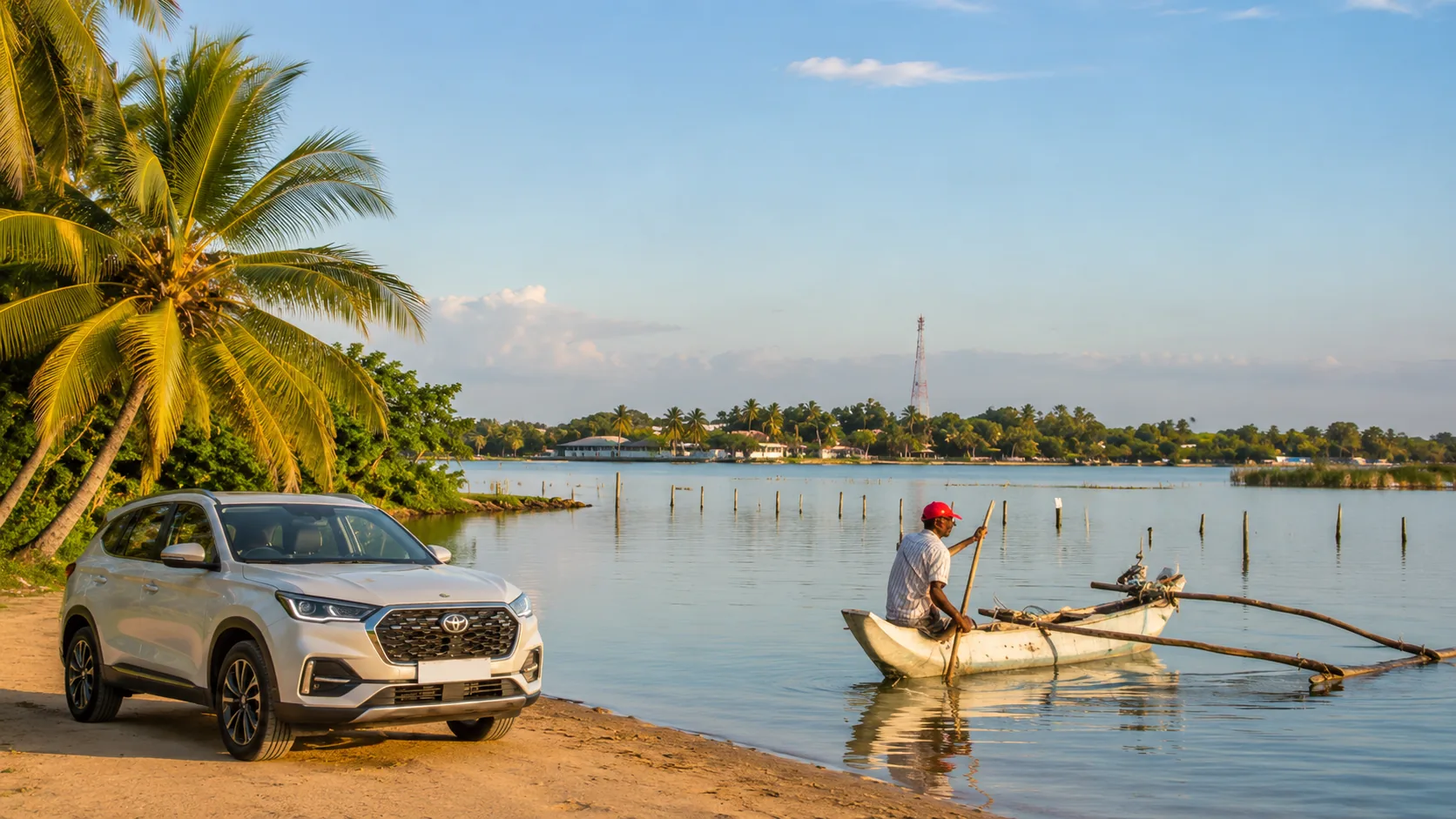 Batticaloa lagoon and RG Rent A Car travel service